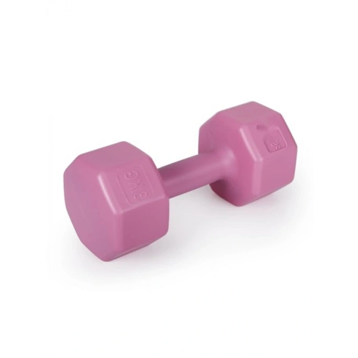 2 Adet 3 kg Dambıl Seti, Pembe Renk ve Dayanıklı Malzeme