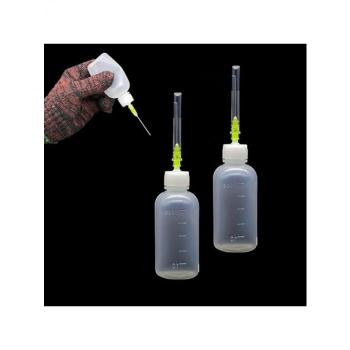 2 Adet 50ml Tekrar Kullanılabilir Şırıngalı Plastik Şişe, Kolay Doldurulabilir