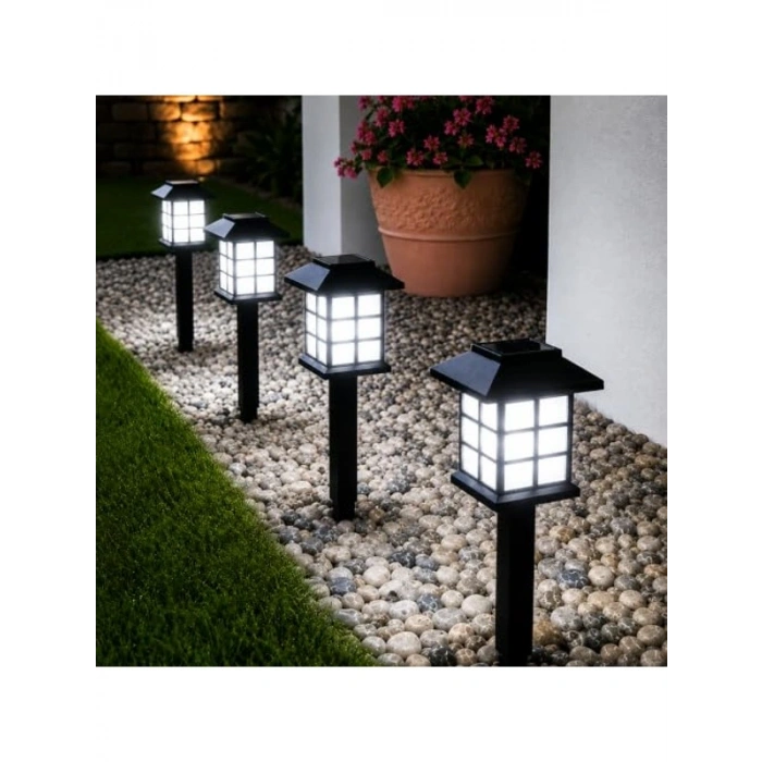 2 Adet 5W Solar Bahçe Lambası, Su Geçirmez ve Sensörlü