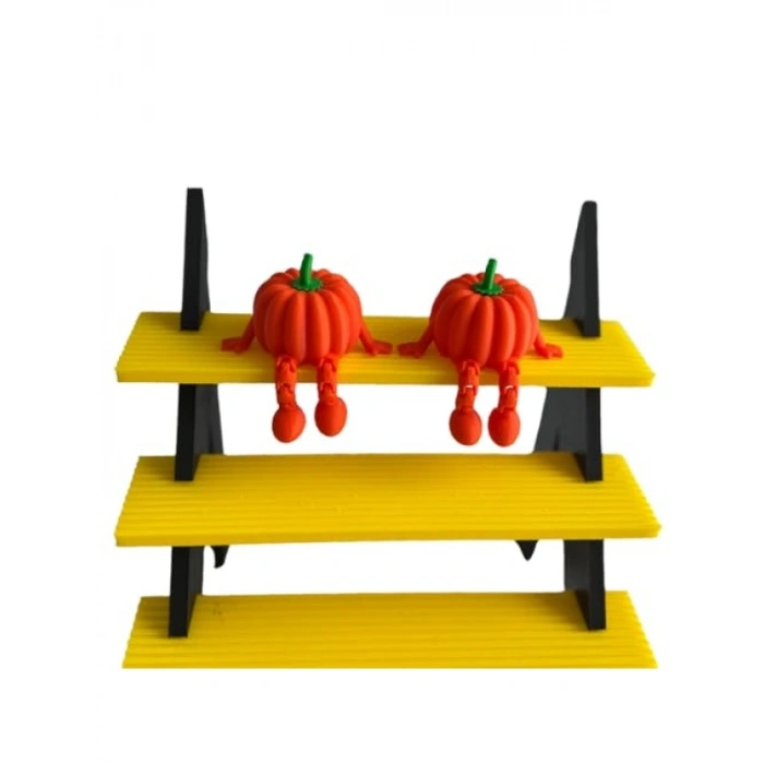 2 Adet El Yapımı Sevimli Bal Kabağı Figürü - Dekoratif Biblo Seti