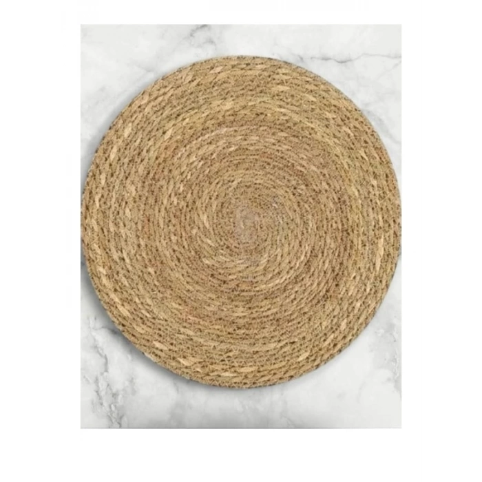 2 Adet Hasır Yuvarlak Amerikan Servis Tabak Altlığı - 35 cm