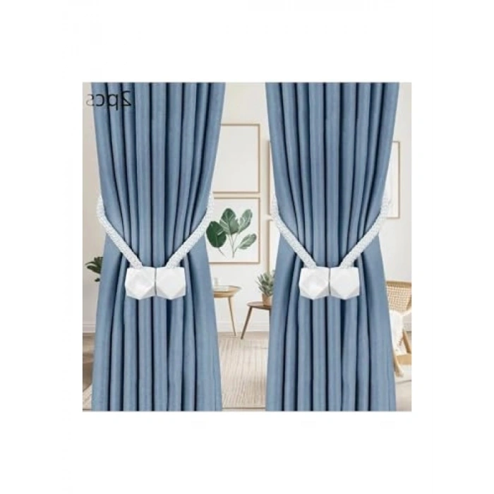 2 Adet Manyetik Perde Klipleri, Modern Kare Tasarım