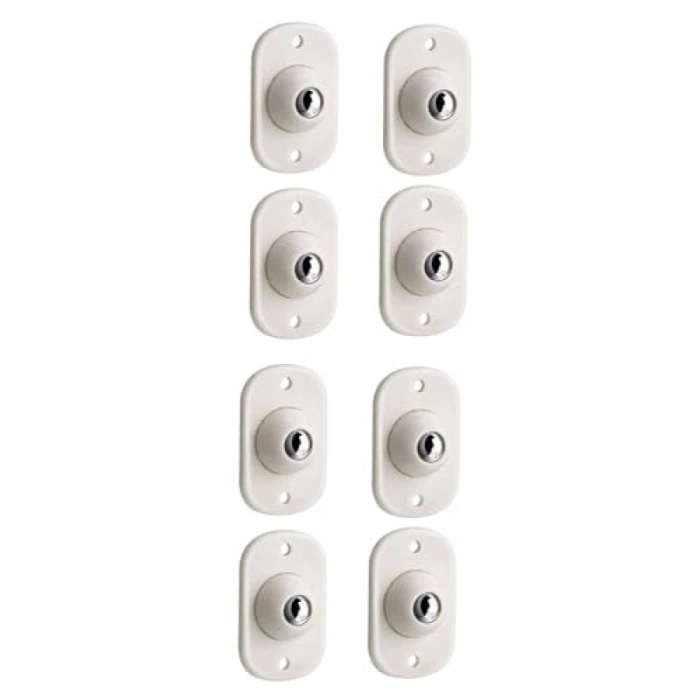 2 Adet Mini Yapışkanlı Tekerlek Seti - 360 Derece Dönebilir