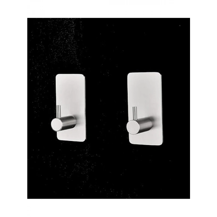 2 Adet Paslanmaz Çelik Kendinden Yapışkanlı Banyo Askısı, Kolay Montaj