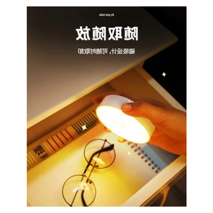 2 Adet Şarjlı Hareket Sensörlü 8 LED Aydınlatma Işığı, Mıknatıslı ve Kolay Kurulum