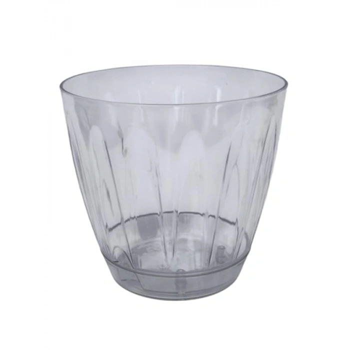 2 Adet Şeffaf Plastik Orkide Saksısı Seti - 1,5 Lt Hacim