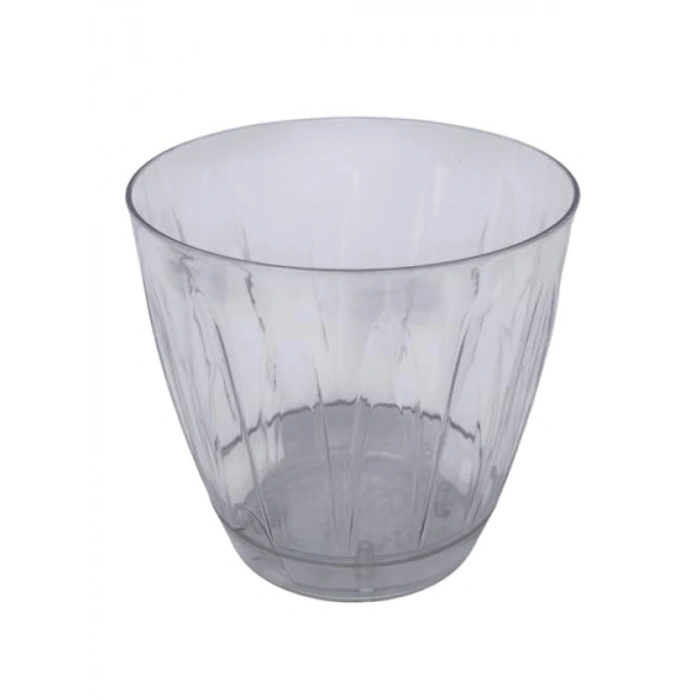 2 Adet Şeffaf Plastik Orkide Saksısı Seti - 1,5 Lt Hacim