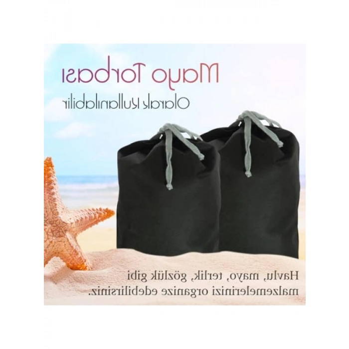 2 Adet Siyah Çamaşır Torbası - Seyahat ve Saklama İçin