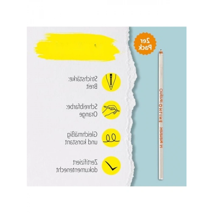 2 Adet Turuncu Mini Marker Yedeği