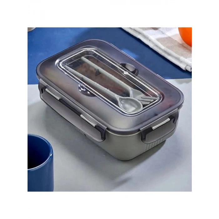 2 Bölmeli BPA Free Beslenme Kutusu, Kaşık ve Çatal Dahil