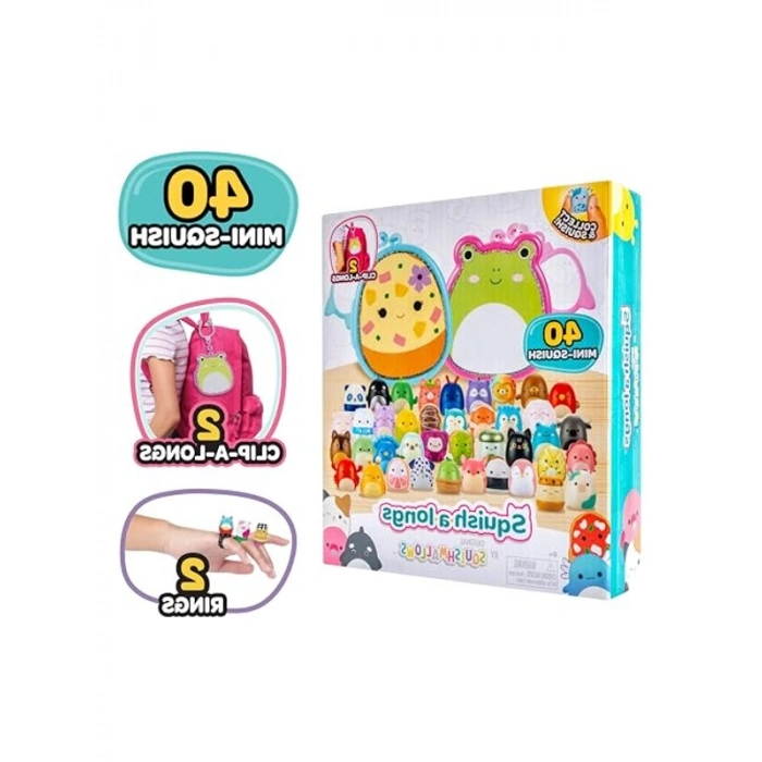 2 Clip-a-Longs ve 40 Mini Squish İçeren Eğlenceli Kombin Seti