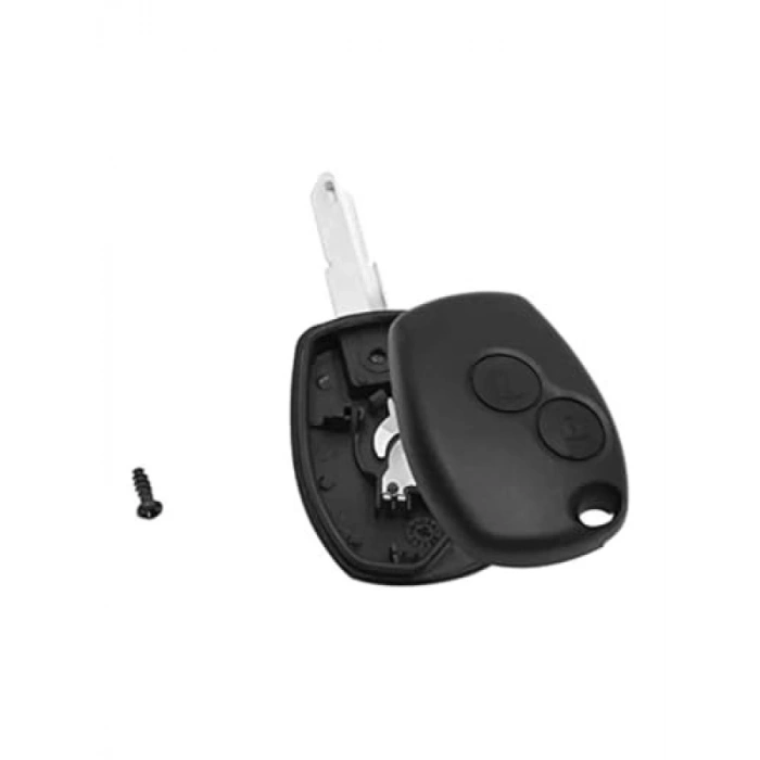 2 Düğmeli Kumanda Anahtarı Kabı - Siyah Plastik