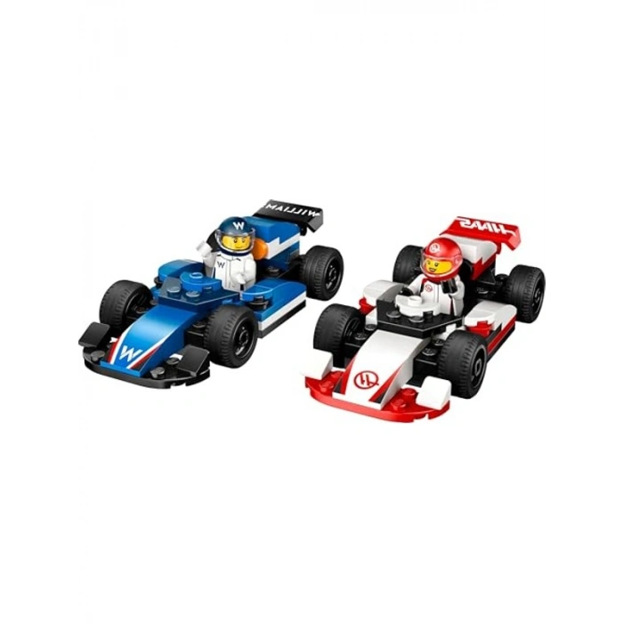 2 F1 Pilotu Minifigürü ile F1 Yarış Arabaları Seti, 4 Yaş ve Üzeri için (92 Parça)