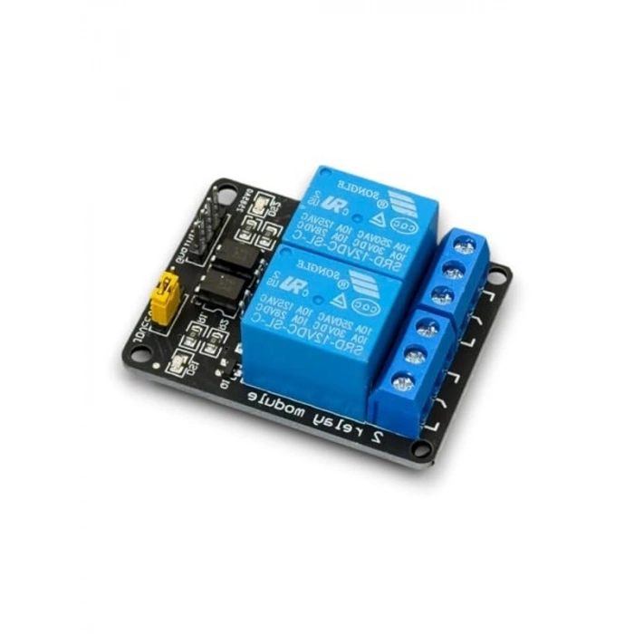 2 Kanal 12V Röle Modülü, Arduino ile Uyumlu Elektronik Parça