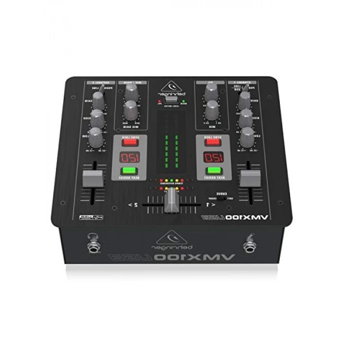 2 Kanal Profesyonel DJ Mikseri, USB/Audio Arayüzü