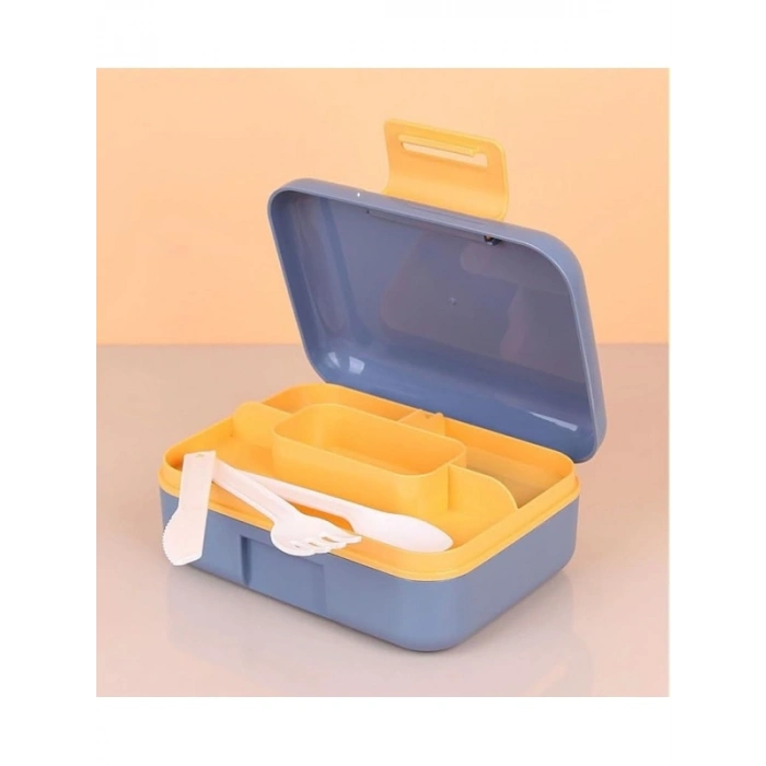 2 Katlı 1.6 Litre Kapasiteli Bento Öğle Yemeği Kutusu, Taşınabilir Set