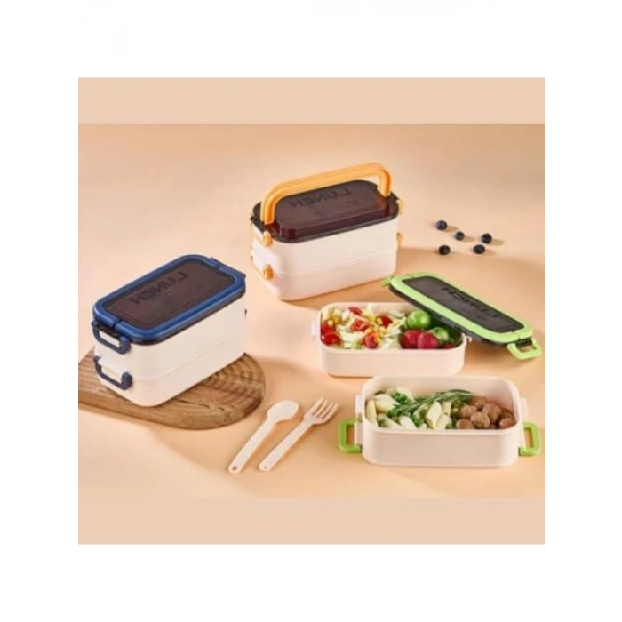 2 Katlı Bölmeli BPAsız Beslenme Kutusu - 1200 ml