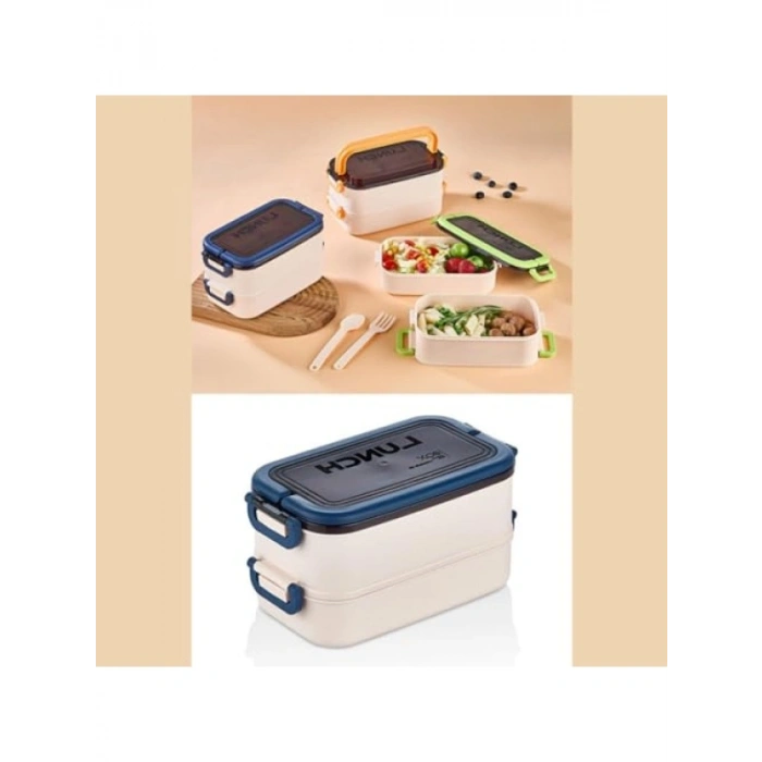 2 Katlı Bölmeli BPAsız Beslenme Kutusu - 1200 ml