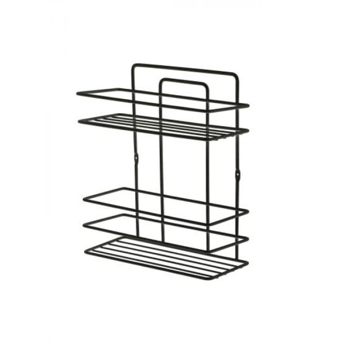 2 Katlı Düz Şampuanlık - Paslanmaz Siyah