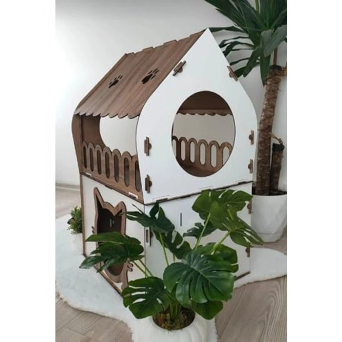 2 Katlı Merdivenli Kedi Evi, Rahat ve Eğlenceli Yaşam Alanı