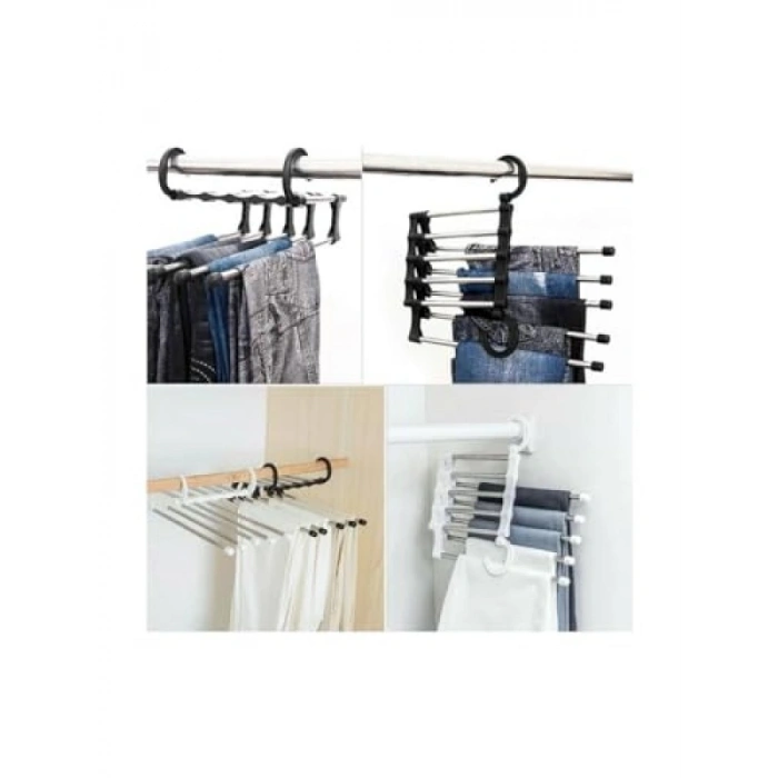 2 Katlı Pantolon Askısı (5li) - Katlanabilir