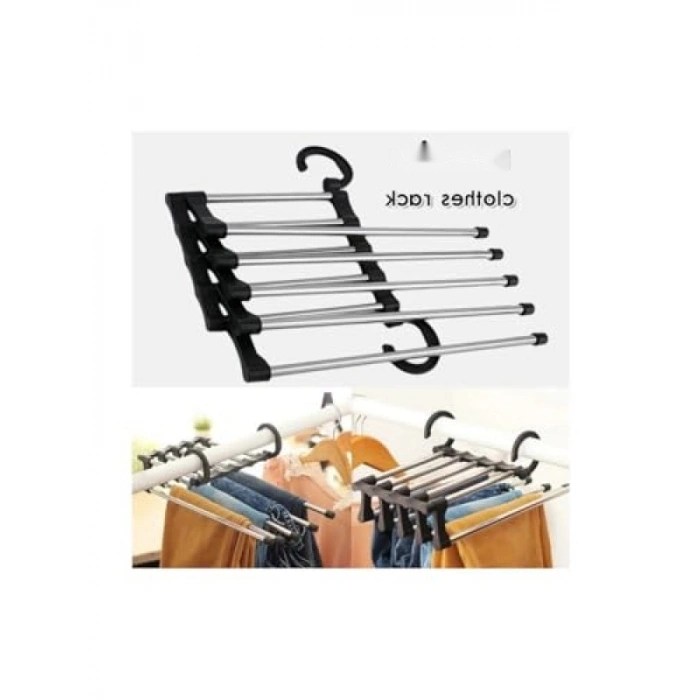 2 Katlı Pantolon Askısı (5li) - Katlanabilir