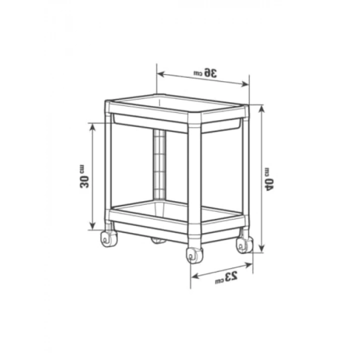 2 Katlı Tekerlekli Beyaz Banyo Mutfak Rafı