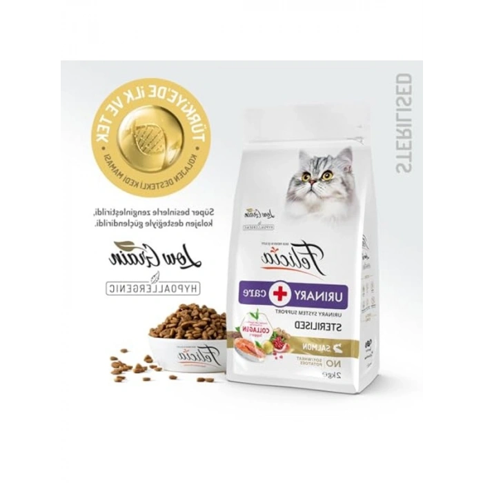 2 Kg Kısırlaştırılmış Somonlu Kedi Maması - Az Tahıllı ve Hipoalerjenik