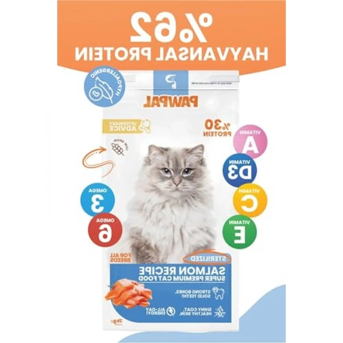 2 kg Somonlu Süper Premium Kısır Kedi Maması, Hipoalerjenik