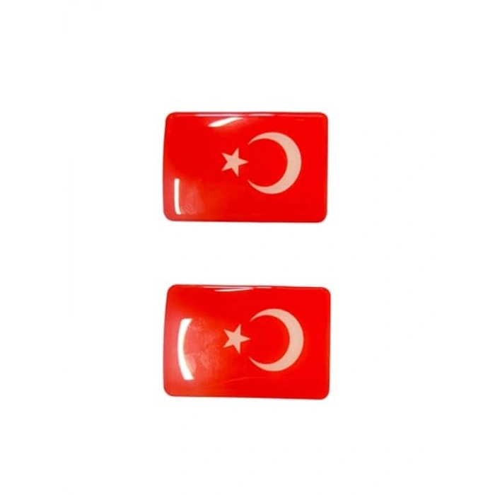 2li 3D Türk Bayrağı Sticker Seti