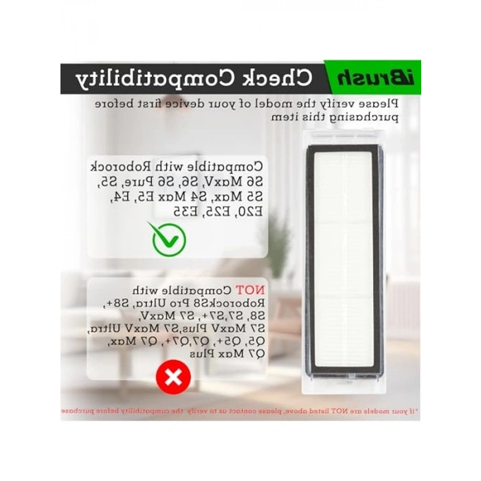 2li Hepa Filtre Seti, Roborock S5 Max ile Uyumlu Yüksek Performans