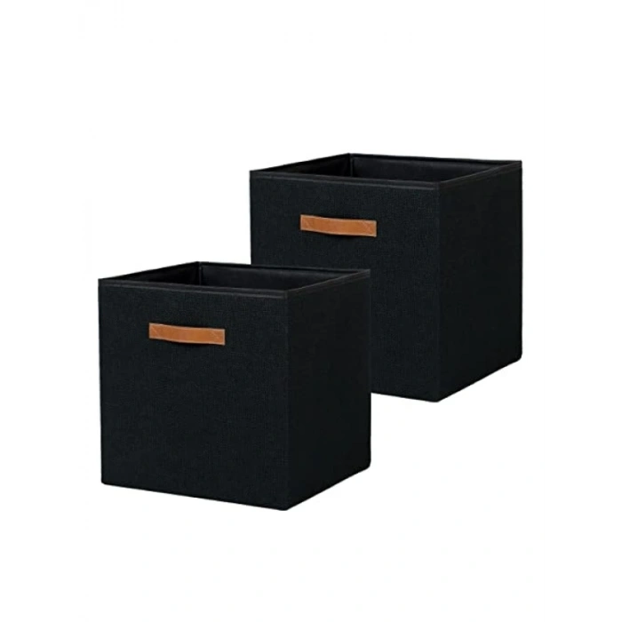 2li Jüt Kutu Seti, Siyah, 33 x 30 x 33 cm