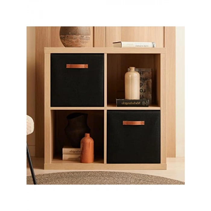 2li Jüt Kutu Seti, Siyah, 33 x 30 x 33 cm