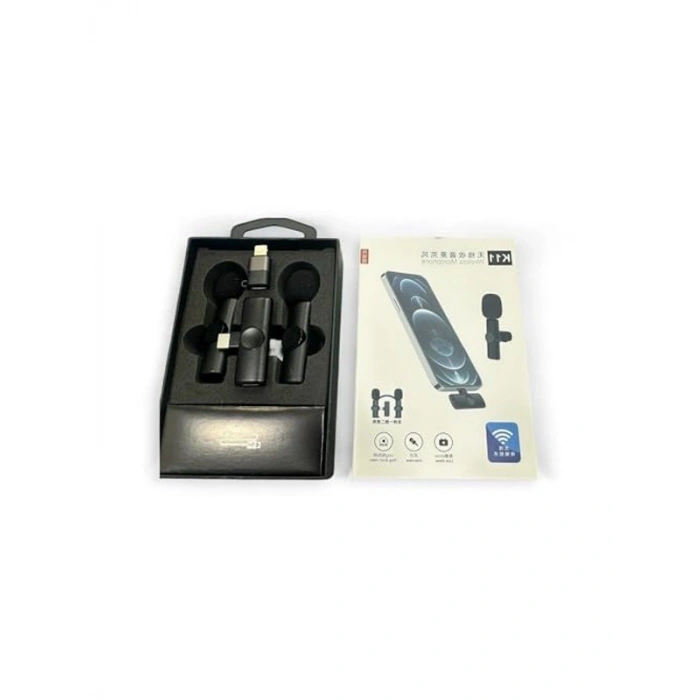 2li Kablosuz Yaka Mikrofon Seti, Video ve Podcast İçin