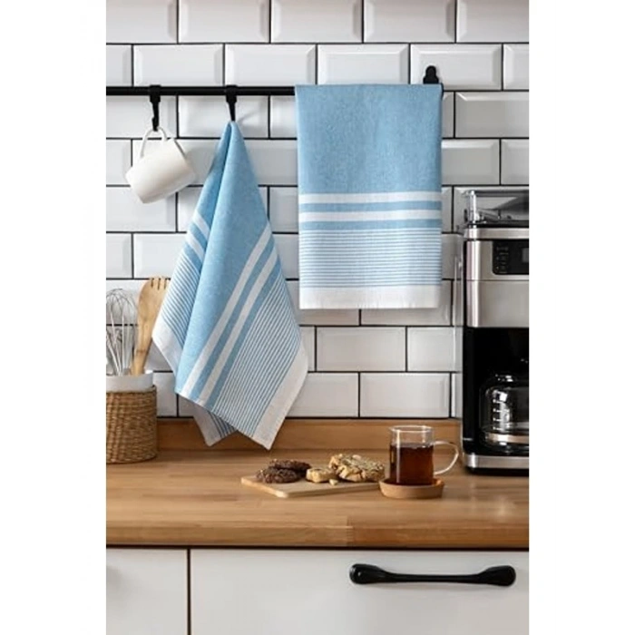 2li Mutfak Kurulama Bezi, %100 Pamuk, 45x60 cm Çok Amaçlı Kullanım