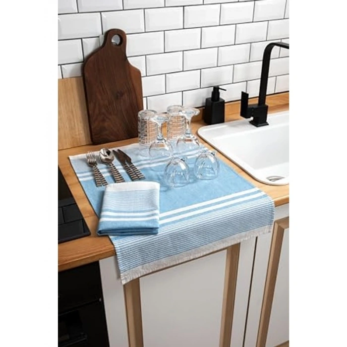 2li Mutfak Kurulama Bezi, %100 Pamuk, 45x60 cm Çok Amaçlı Kullanım
