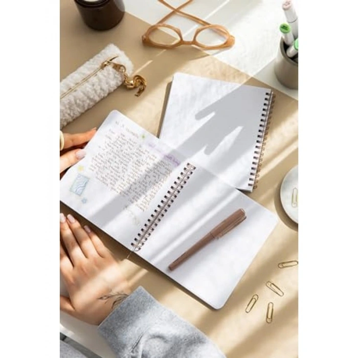 2li Noktalı Not Defter Seti, Karton Kapak ve Spiralli Tasarım