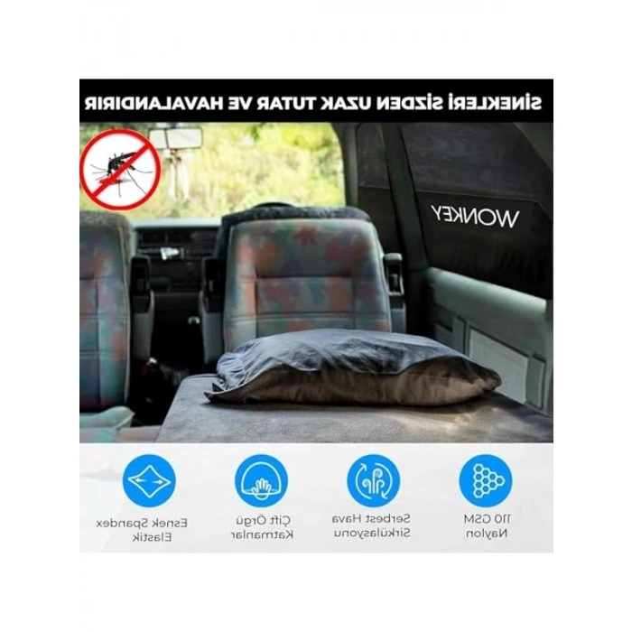 2li Paket Araç Yan Cam Perdesi - UV Koruma ve Sineklik