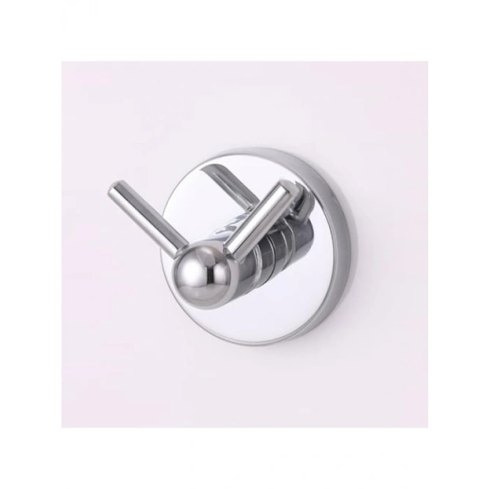 2li Paslanmaz Metal Duvar Askılığı, KROM, Gümüş Renk