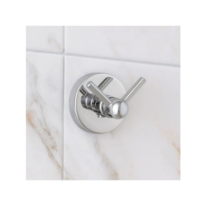 2li Paslanmaz Metal Duvar Askılığı, KROM, Gümüş Renk