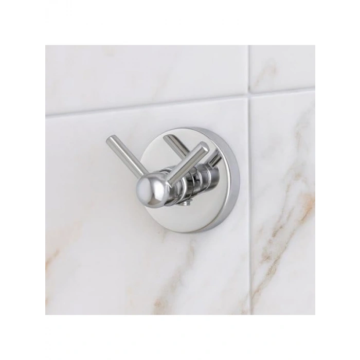 2li Paslanmaz Metal Duvar Askılığı, KROM, Gümüş Renk