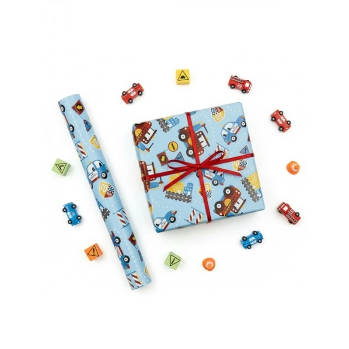 2li Set - 70x100 cm Eğlenceli Temalı Premium Hediye Paketleme Kağıdı