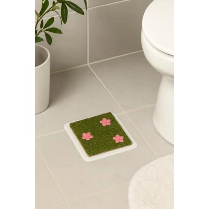 2li Set Dekoratif Çiçekli Çim Gider Kapağı