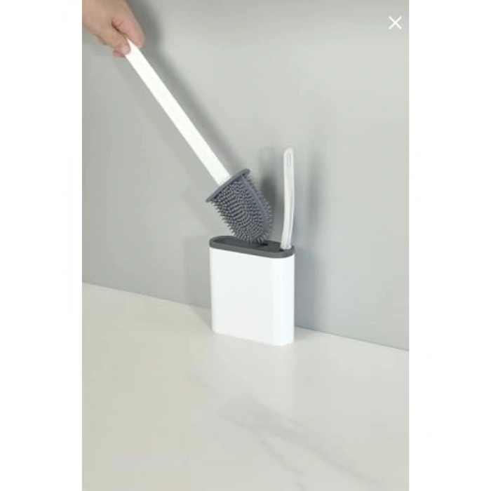 2li Silikon Tuvalet Fırçası Seti - Esnek Başlıklı