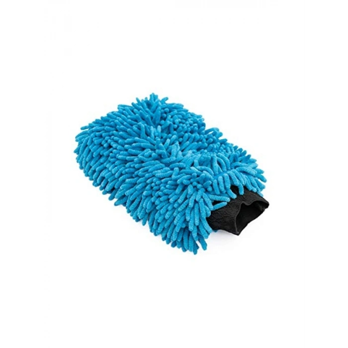 2li Şönil Mikrofiber Yıkama Eldiveni - Kireç Yeşili ve Mavi