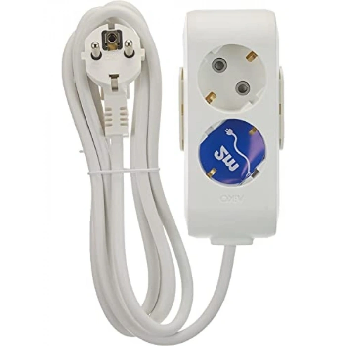 2li Topraklı Kablolu Çocuk Korumalı Priz - 2 Metre