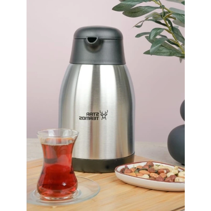 2 Litre Kapasiteli Çelik Termos, Sızdırmaz Kapak