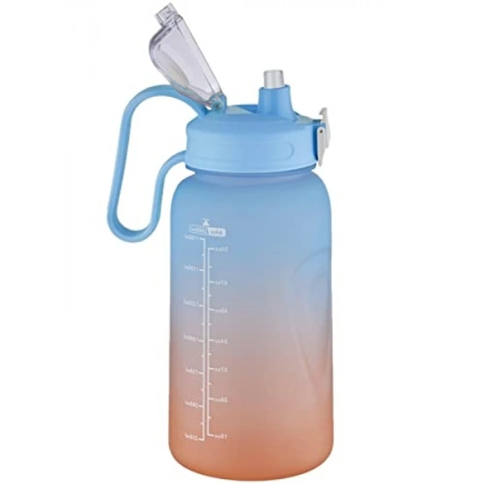 2 Litrelik Motivasyon Su Matarası - Pipetli/Pipetsiz