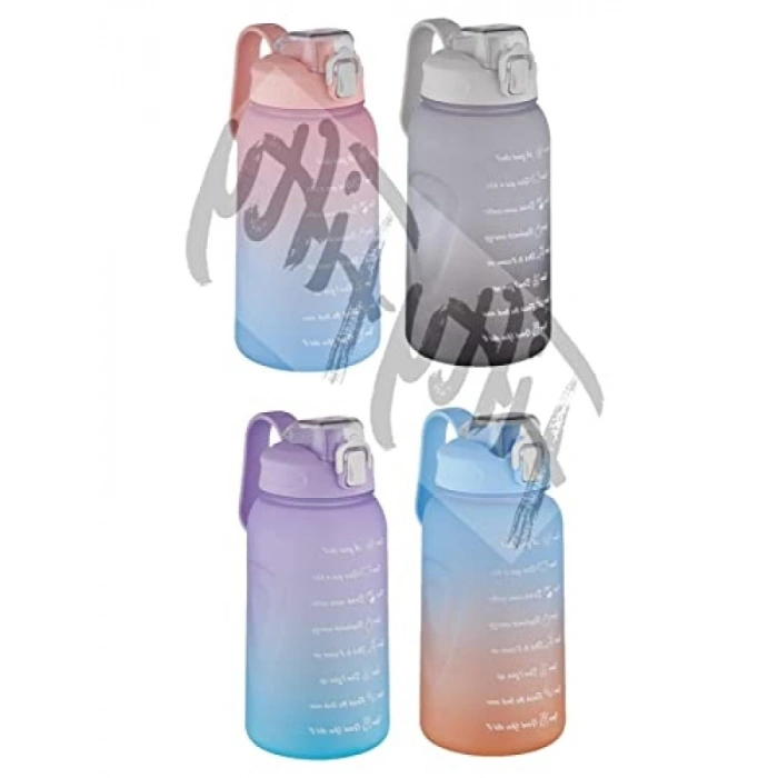 2 Litrelik Motivasyon Su Matarası - Pipetli/Pipetsiz