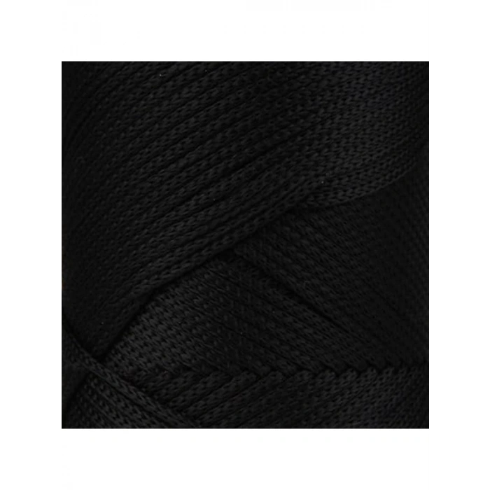 2 Mm - 200 gr Polyester Makrome Ipi Siyah 230 M Polyester Makrome Ip Supla Ip Ve Çanta Ipliği (Siyah)